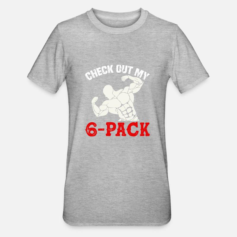 Check out my 6-pack - Unisex Polycotton T-Shirt - heather grey