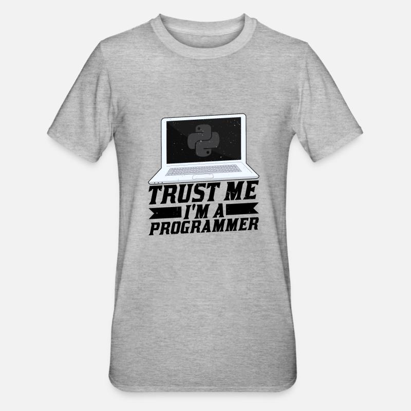 Trust Me I'm A Programmer - Unisex Polycotton T-Shirt - heather grey