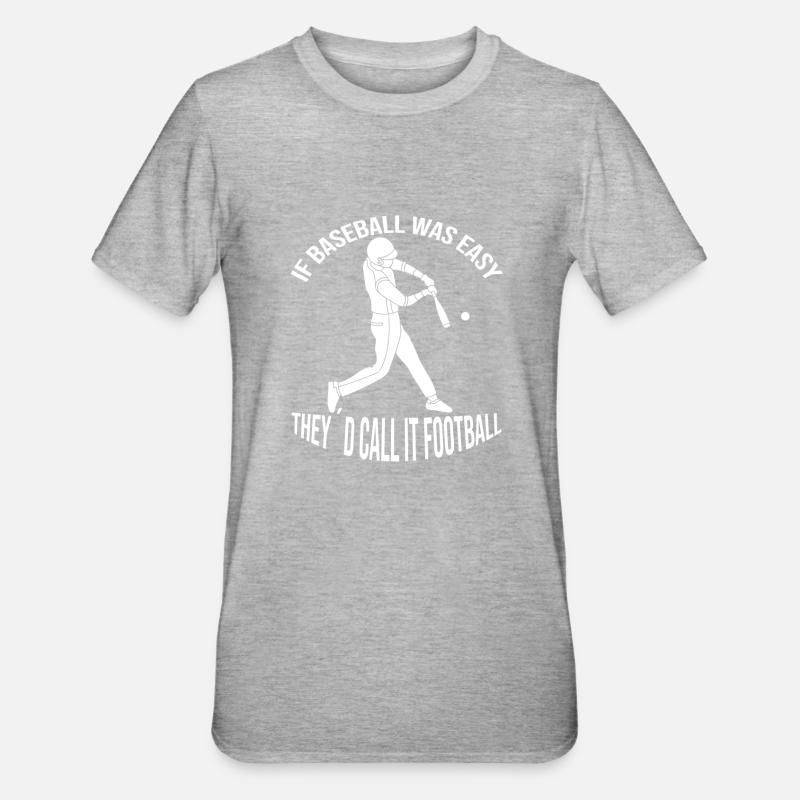 Équipe de baseball Joueurs de baseball Joueurs de baseball - T-shirt polycoton Unisexe - gris chiné