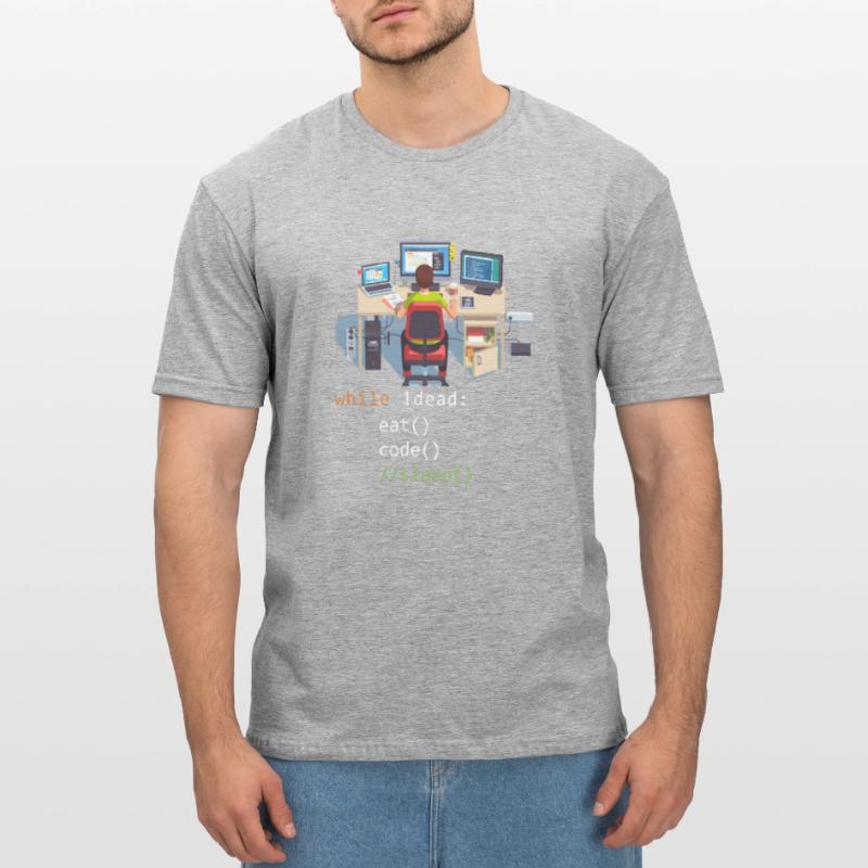 Informatique Python Programmeur Manger Code Sommeil T-shirt polycoton Unisexe