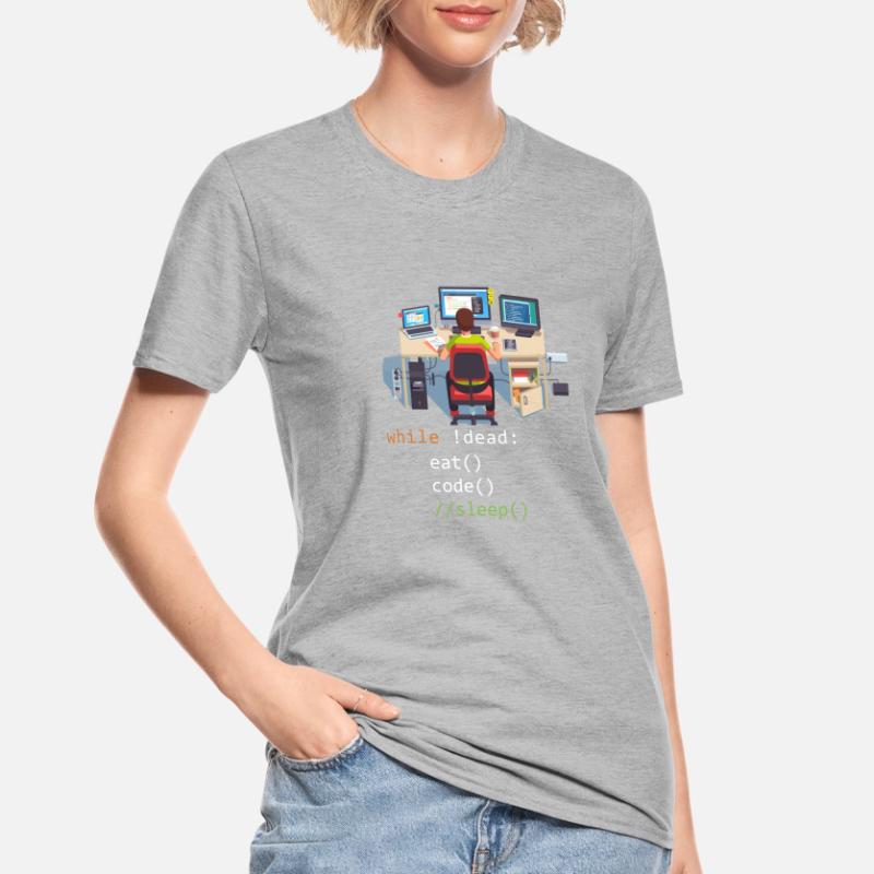 Informatique Python Programmeur Manger Code Sommeil T-shirt polycoton Unisexe