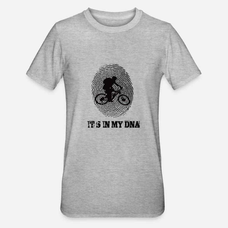 VTT c’est dans mon ADN - T-shirt polycoton Unisexe - gris chiné