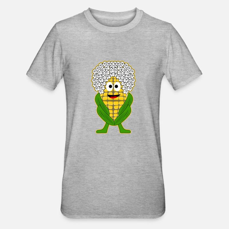 Mais Popcorn - Unisex Polycotton T-Shirt - Grau meliert