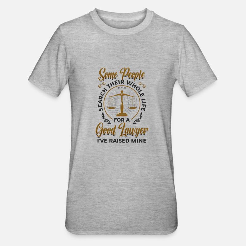 Vater Eines Anwalts - Unisex Polycotton T-Shirt - Grau meliert
