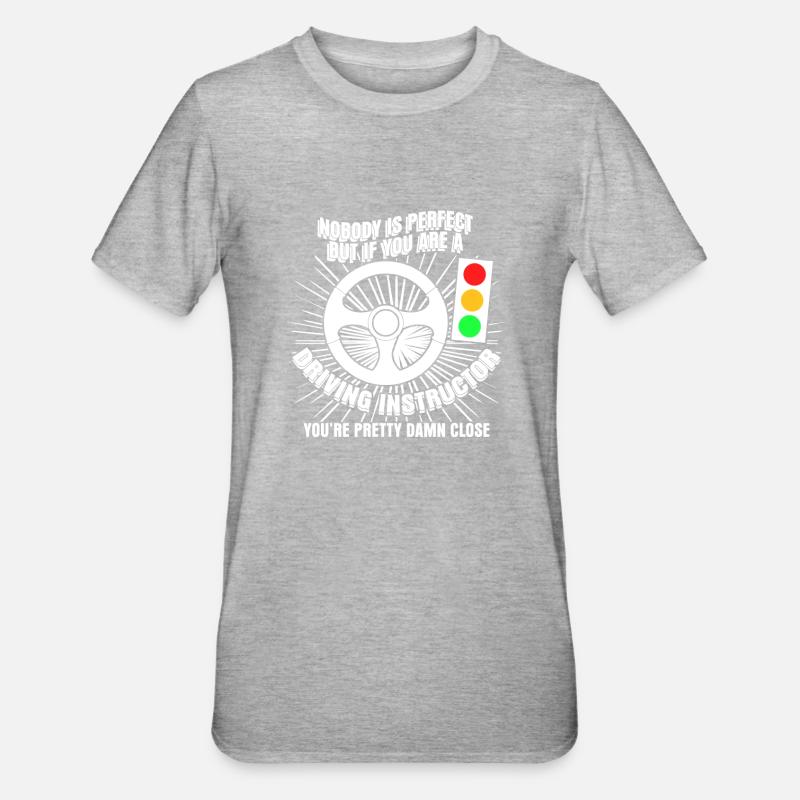 Moniteur d’auto-école Telling blague - T-shirt polycoton Unisexe - gris chiné