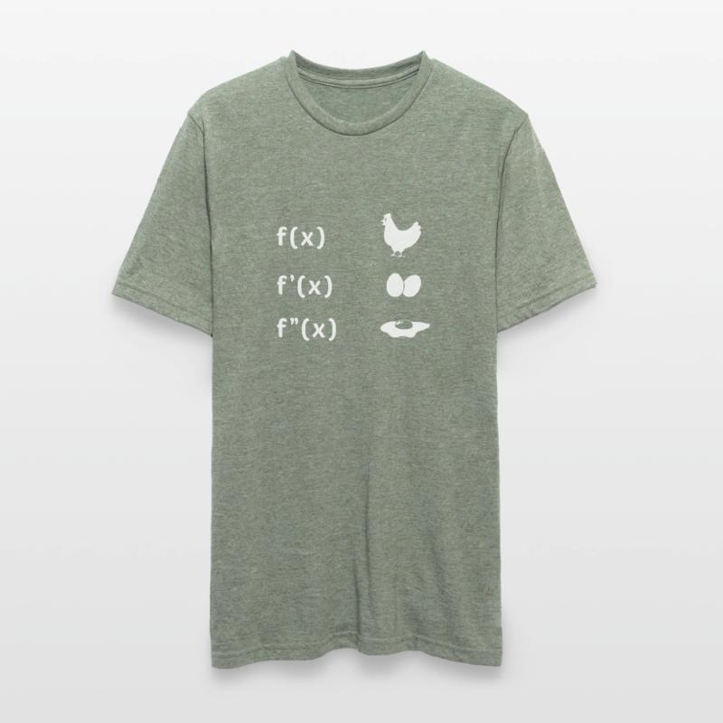 Derivative Function Chicken Egg Fried Egg Maths Unisex Polycotton T-Shirt