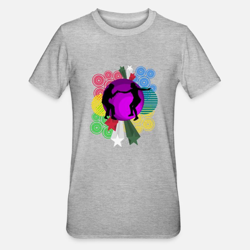 Boogie Woogie Retro Dancing Swing - T-shirt polycoton Unisexe - gris chiné
