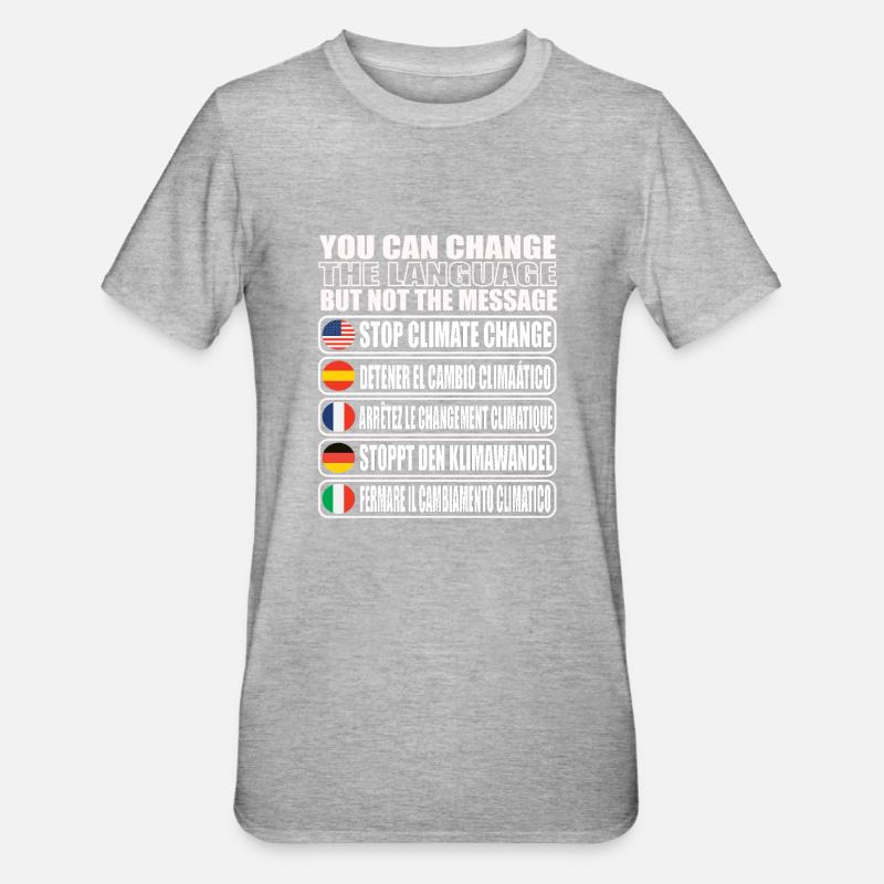 Save the planetary environment - Unisex Polycotton T-Shirt - heather grey