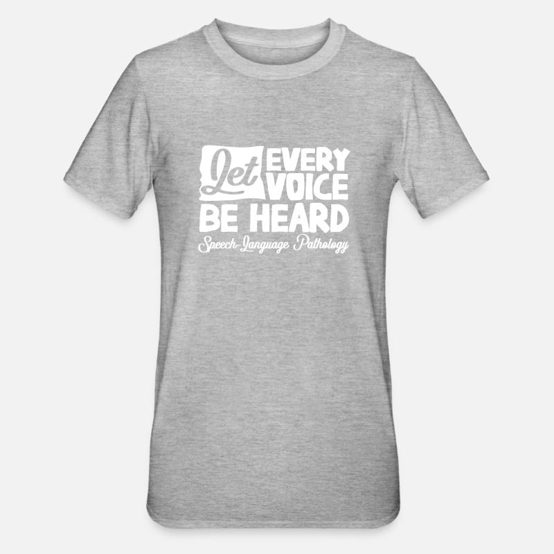 Speech-language pathology, speech-language pathologist - Unisex Polycotton T-Shirt - heather grey