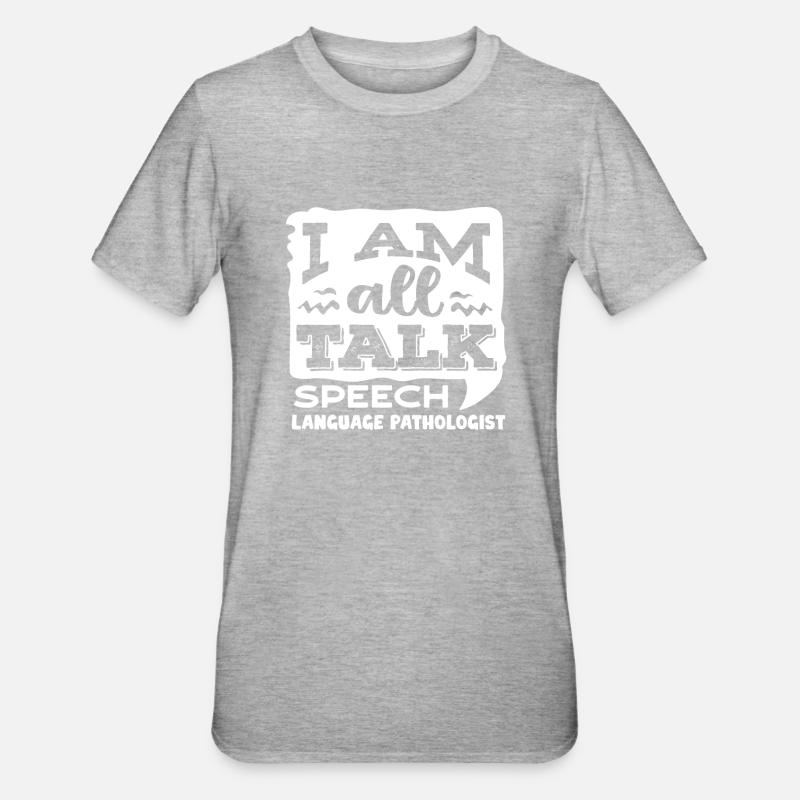 Speech-language pathology, speech-language pathologist - Unisex Polycotton T-Shirt - heather grey