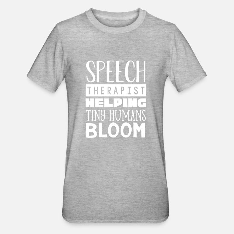 Speech-language pathology, speech-language pathologist - Unisex Polycotton T-Shirt - heather grey