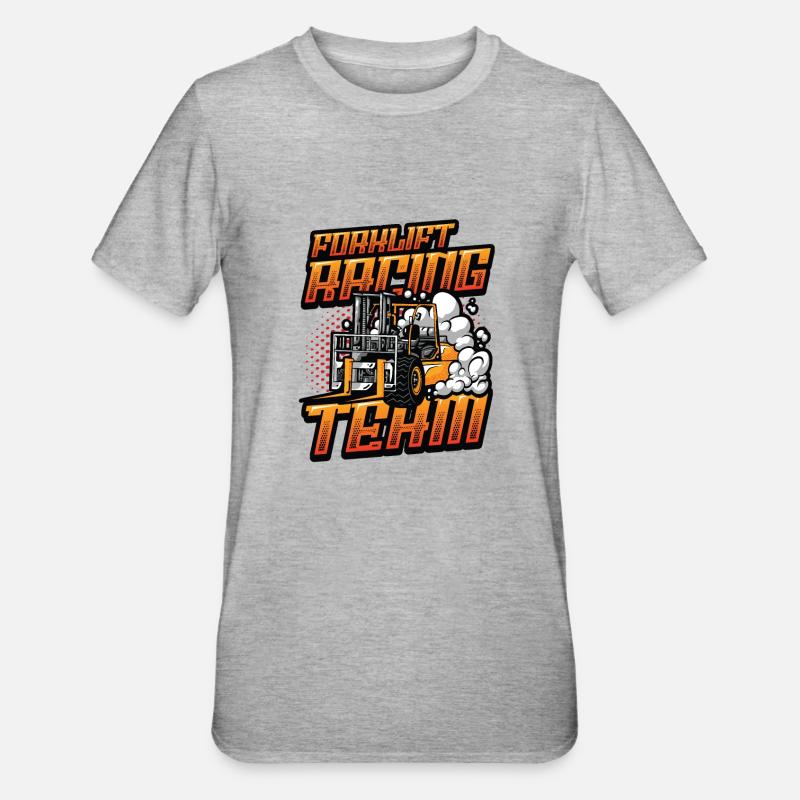 Équipe de course de chariots élévateurs - T-shirt polycoton Unisexe - gris chiné