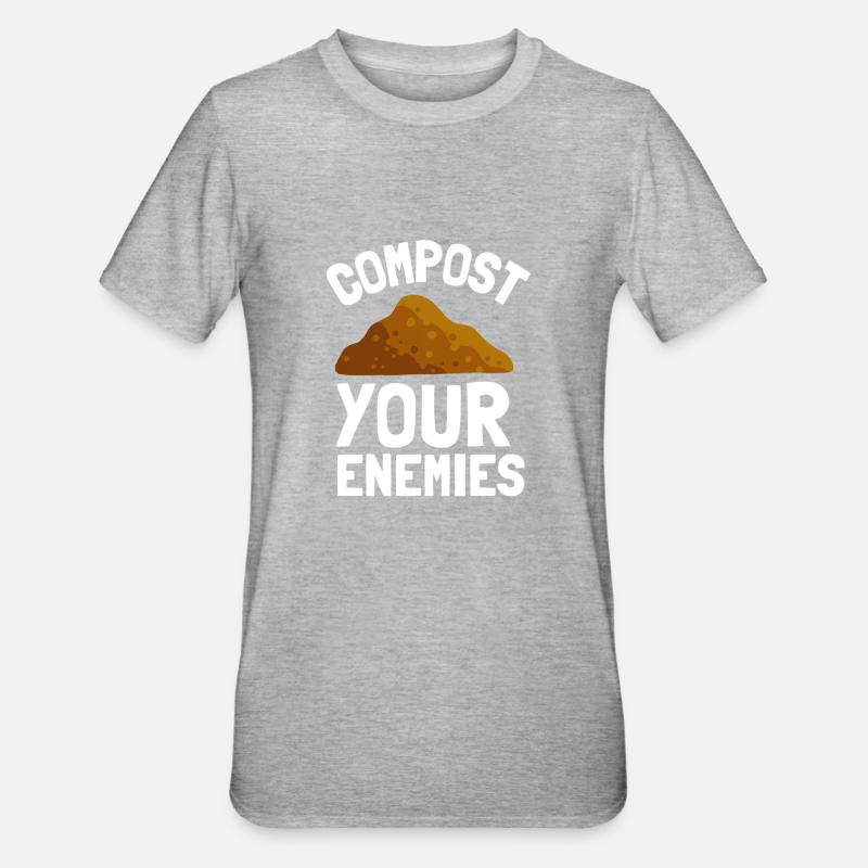 Compostez vos ennemis - T-shirt polycoton Unisexe - gris chiné