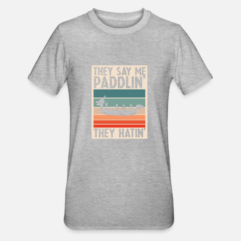 Drachenboot Trainer und Drachenboot - Unisex Polycotton T-Shirt - Grau meliert