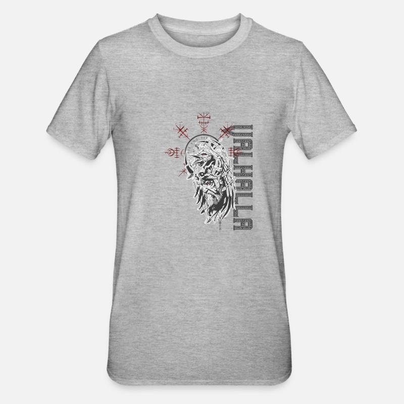 Celtic Vikinger Vegvisir compas Vikings - T-shirt polycoton Unisexe - gris chiné