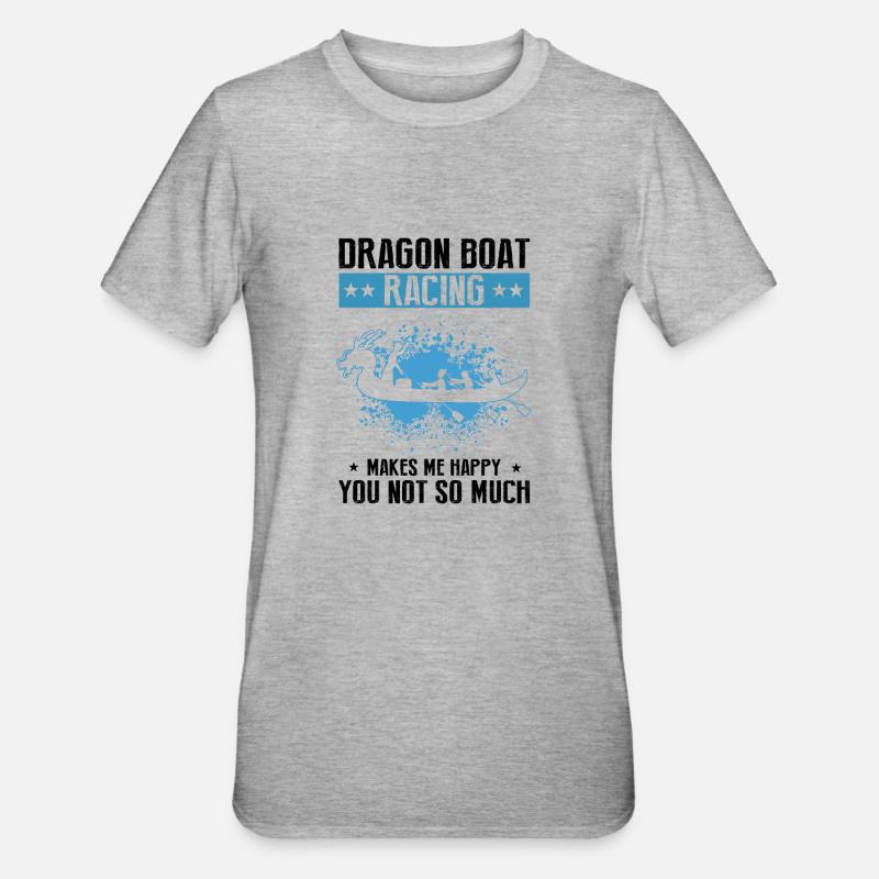 Drachenboot Trainer und Drachenboot - Unisex Polycotton T-Shirt - Grau meliert