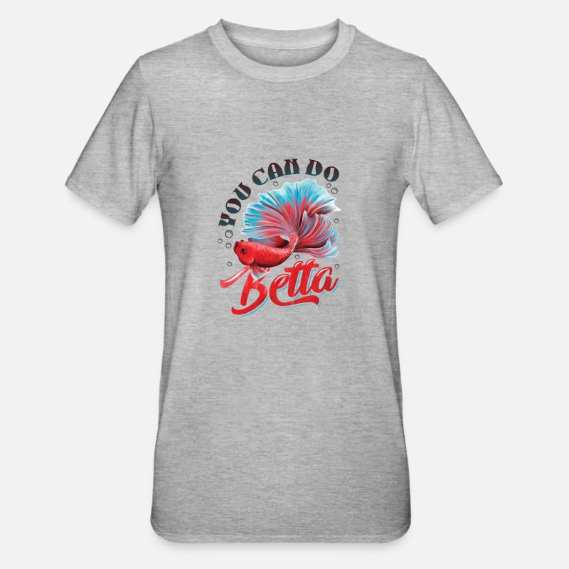 Détention de poisson betta - T-shirt polycoton Unisexe - gris chiné