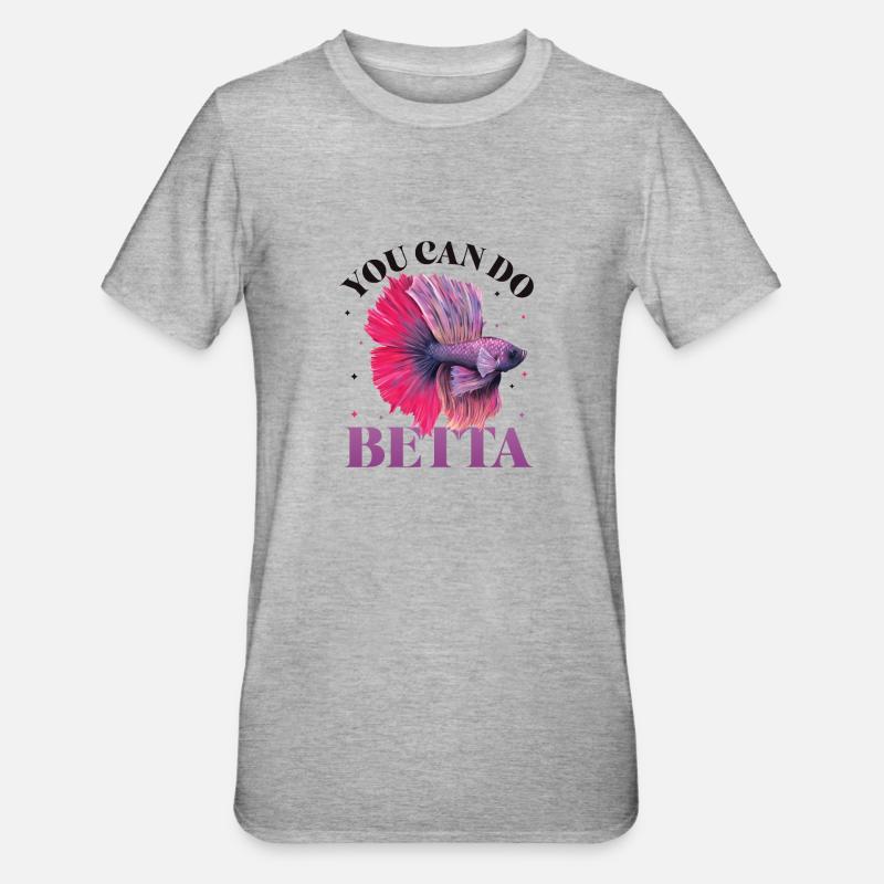 Détention de poisson betta - T-shirt polycoton Unisexe - gris chiné