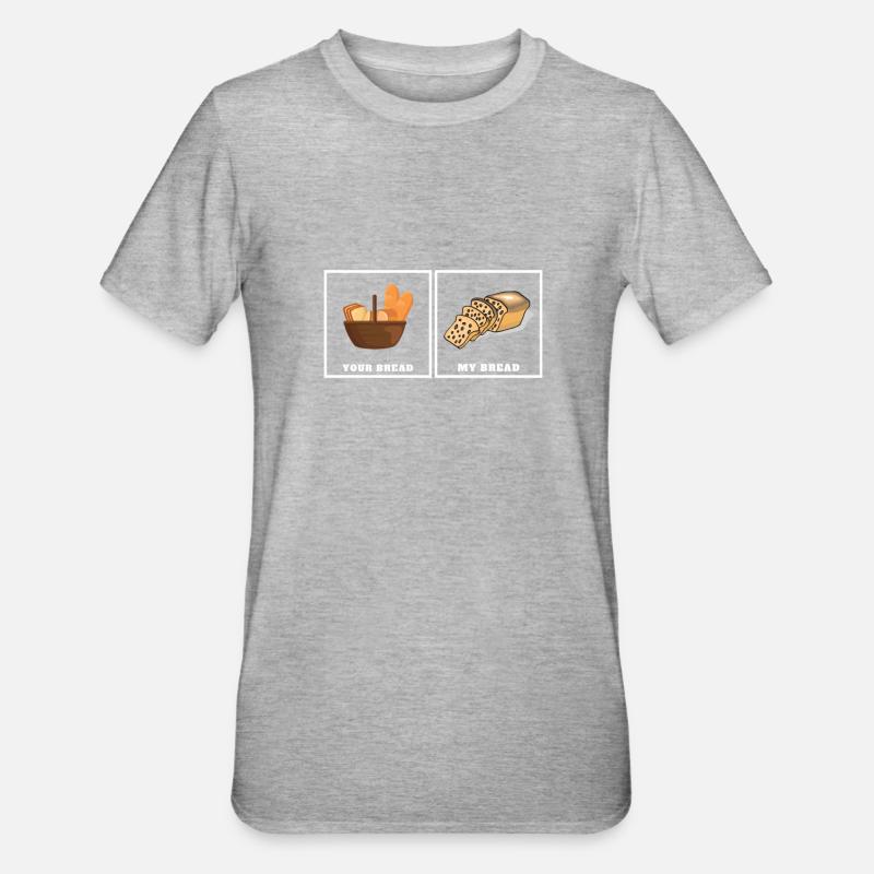 Cuisson du pain aux raisins secs - T-shirt polycoton Unisexe - gris chiné