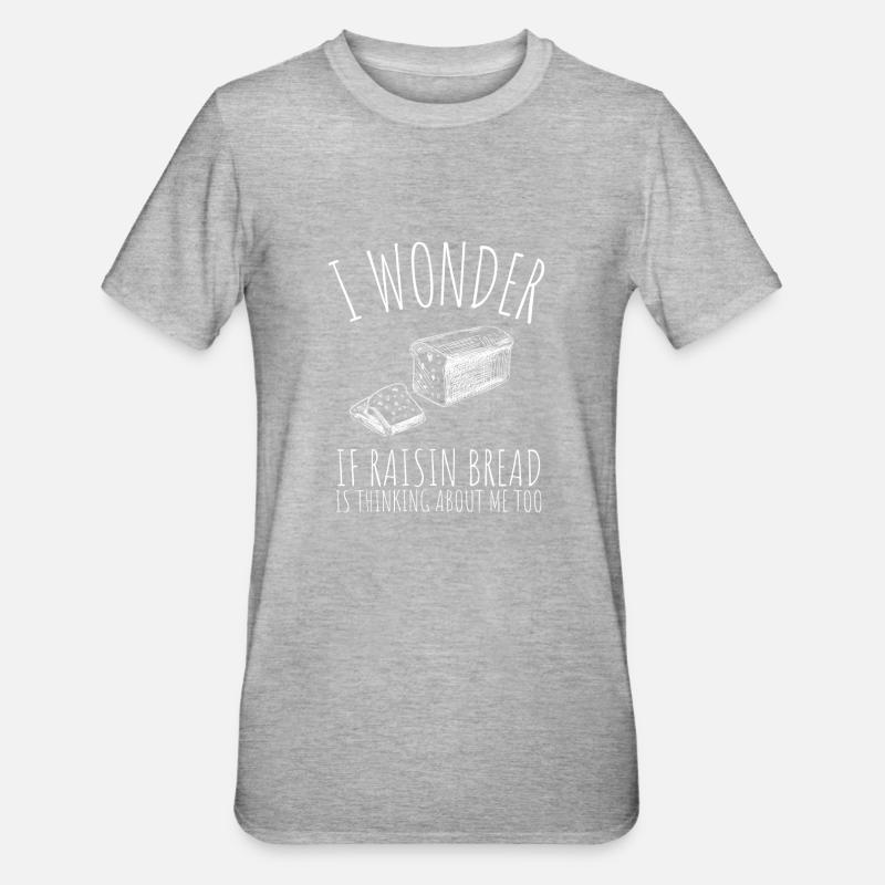 Cuisson du pain aux raisins secs - T-shirt polycoton Unisexe - gris chiné