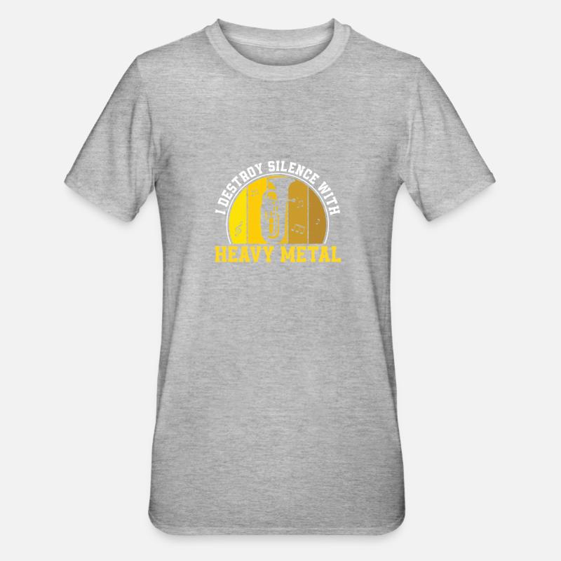 Euphonium Destroy Silence avec un - T-shirt polycoton Unisexe - gris chiné