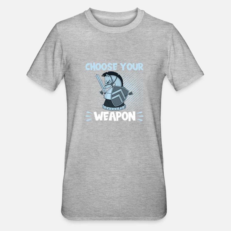 Chess Choose Your Weapon - Unisex Polycotton T-Shirt - heather grey