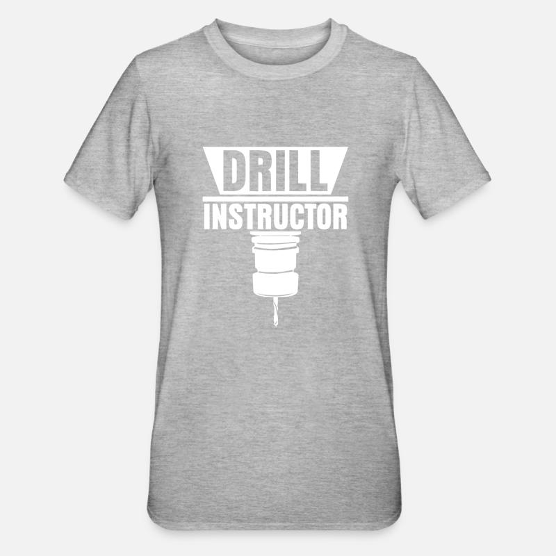 Chipper Drill Milling Cutter - Unisex Polycotton T-Shirt - heather grey