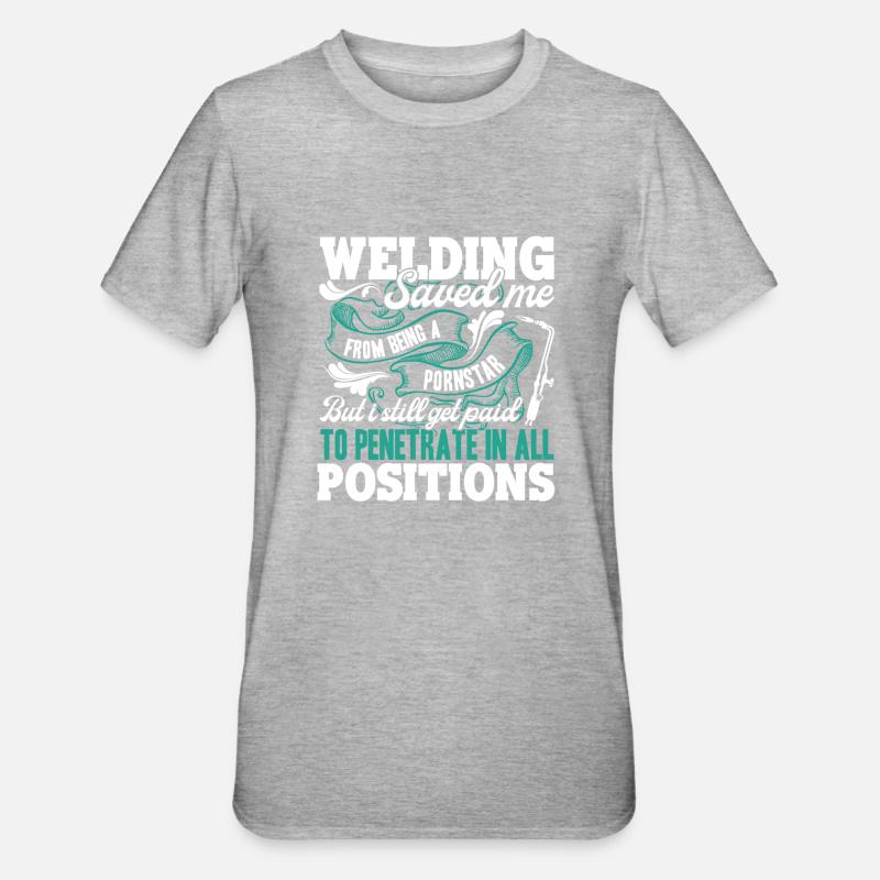 Welding Welding Save Me - Unisex Polycotton T-Shirt - heather grey