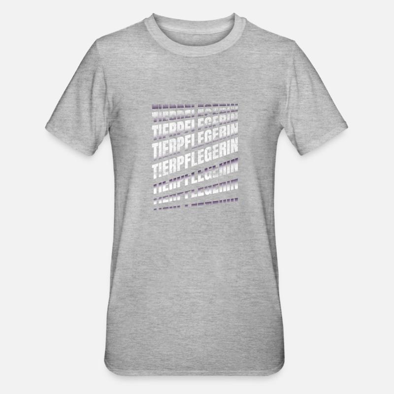 Tierwirt Spruch Tierpflegerin - Unisex Polycotton T-Shirt - Grau meliert