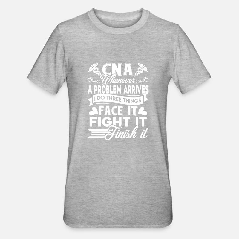 CNA CNA Solves Problem - Unisex Polycotton T-Shirt - heather grey