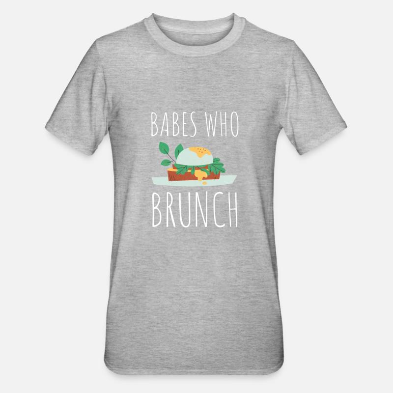 Babes Who Brunch Squat - Unisex Polycotton T-Shirt - heather grey