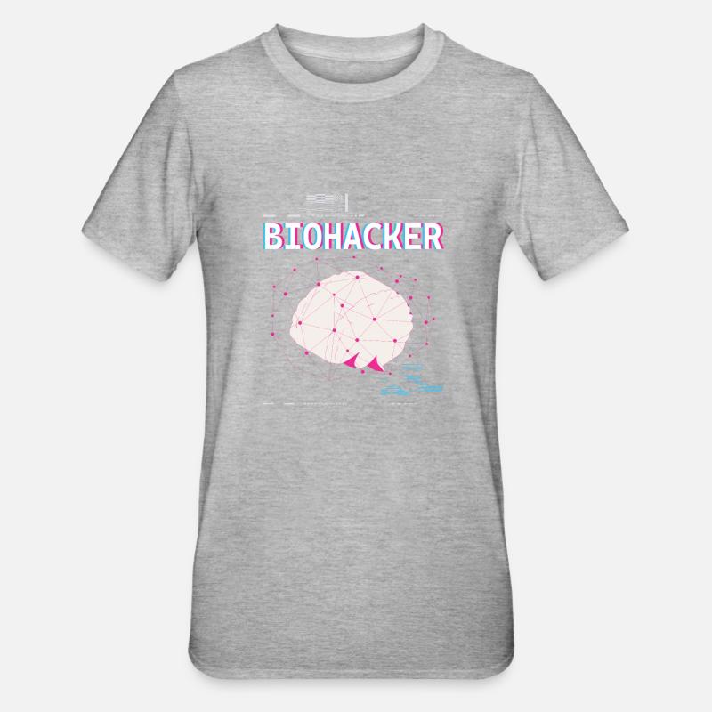 Biohacker Biohacking - T-shirt polycoton Unisexe - gris chiné