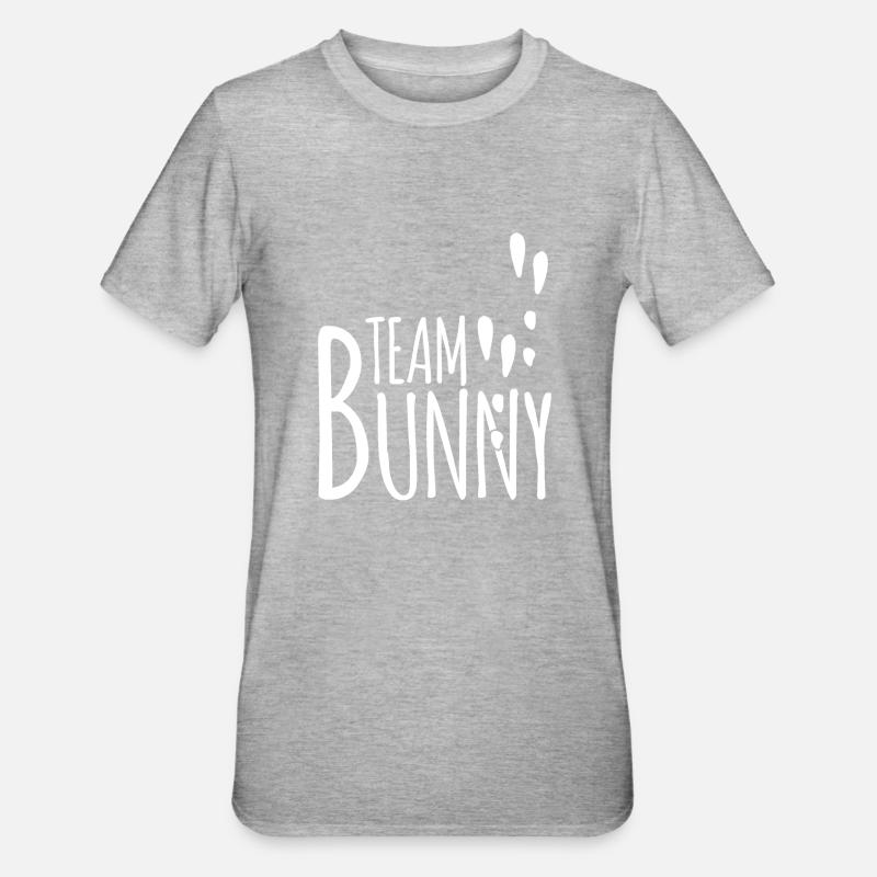 Rabbit Rabbit Rabbit - Unisex Polycotton T-Shirt - heather grey