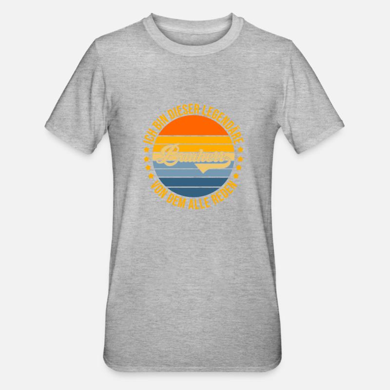 Bauherr - Unisex Polycotton T-Shirt - Grau meliert