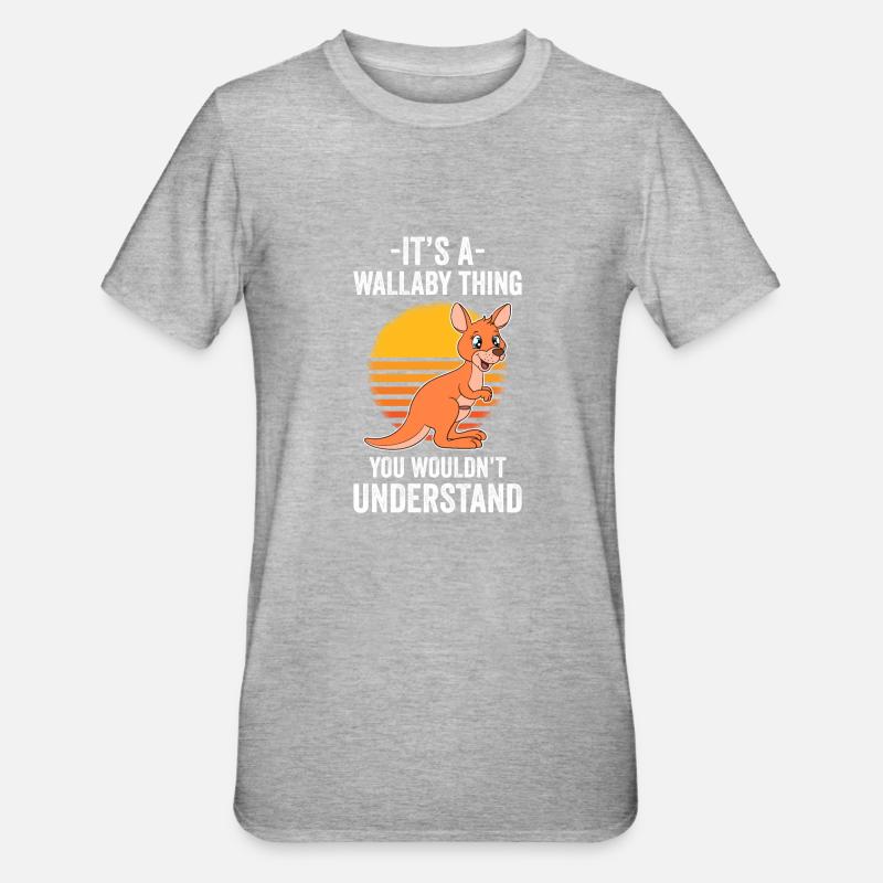Wallaby Better Than Therapy - Unisex Polycotton T-Shirt - heather grey