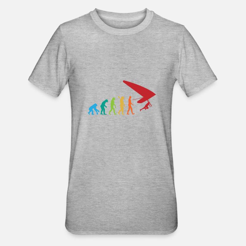 EVOLUTION HANG GLIDERS - Unisex Polycotton T-Shirt - heather grey