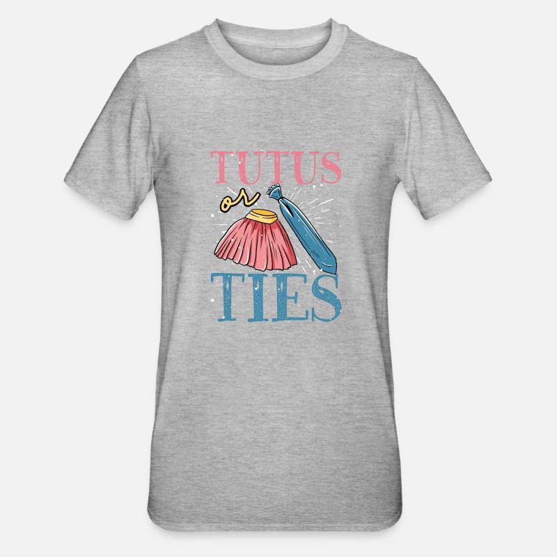 Tutus Oder Krawatten - Unisex Polycotton T-Shirt - Grau meliert