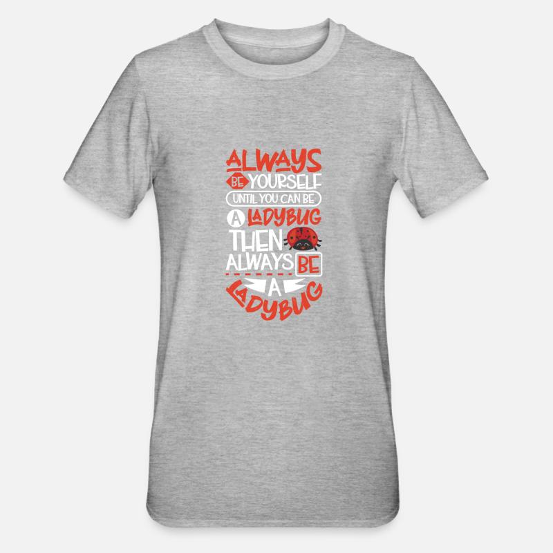 Ladybug Ladybug Entomology Insects - Unisex Polycotton T-Shirt - heather grey