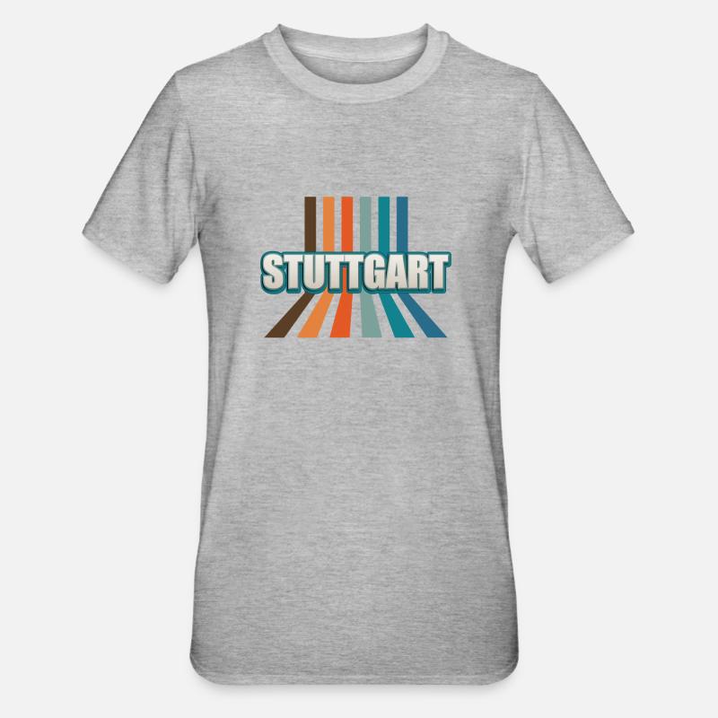 Stuttgartererin Stuttgarterer Stuttgarter - Unisex Polycotton T-Shirt - Grau meliert