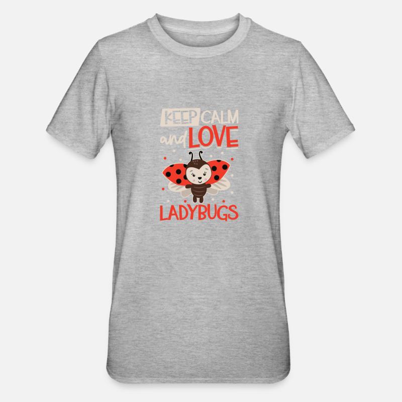 Ladybug Ladybug Entomology Insects - Unisex Polycotton T-Shirt - heather grey