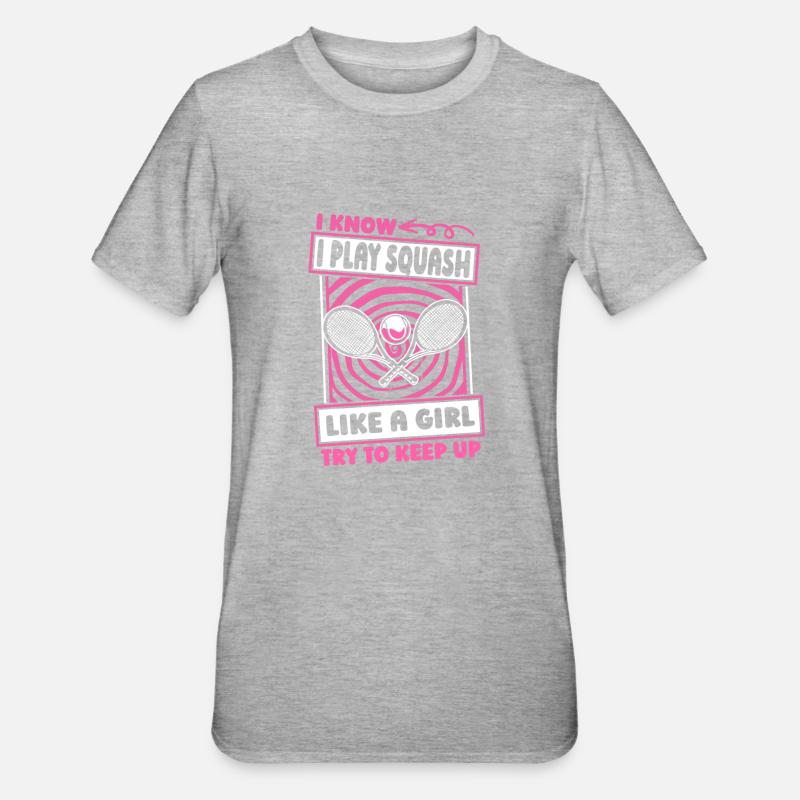Squash Mädchen - Unisex Polycotton T-Shirt - Grau meliert