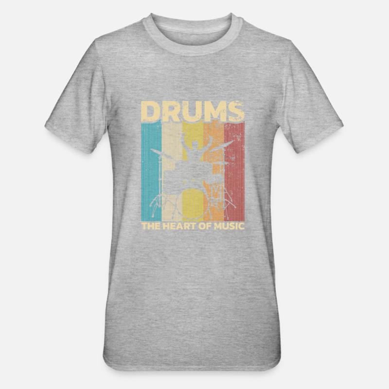 Drummers Drummers Drummers Drummers - Unisex Polycotton T-Shirt - heather grey