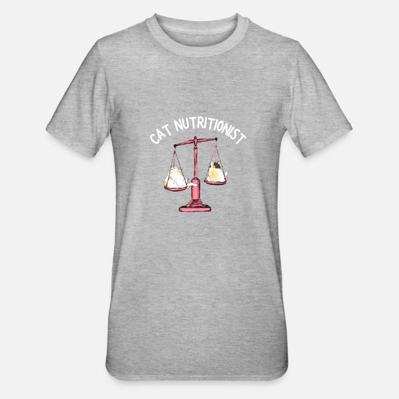 Obésité du gros chat - T-shirt polycoton Unisexe - gris chiné