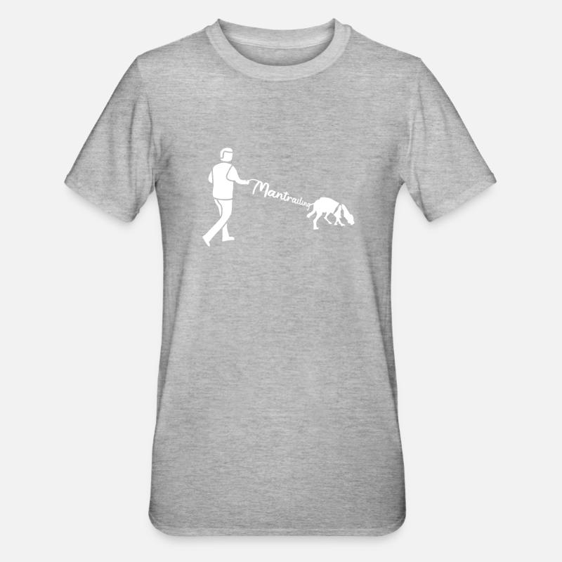 Mantrailing Leash Mantrailer Chiens - T-shirt polycoton Unisexe - gris chiné