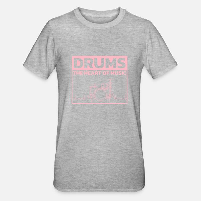 Drummers Drummers Drummers Drummers - Unisex Polycotton T-Shirt - heather grey