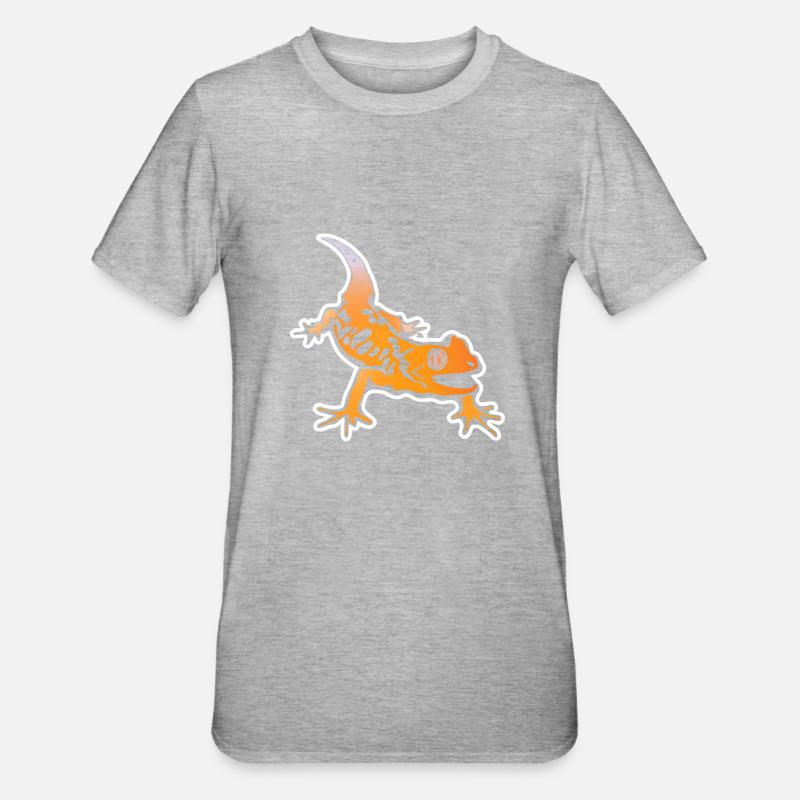 Salamander Gecko Comic - T-shirt polycoton Unisexe - gris chiné