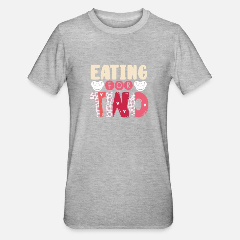 Essen Zu Zweit - Unisex Polycotton T-Shirt - Grau meliert