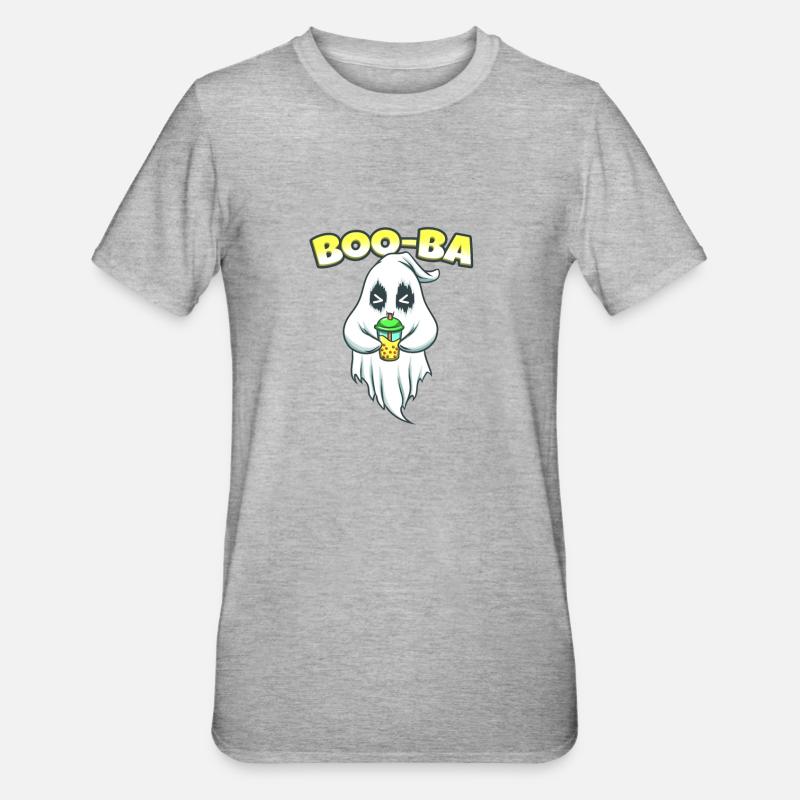 Boo Ba Ghost Bubble Tea - T-shirt polycoton Unisexe - gris chiné
