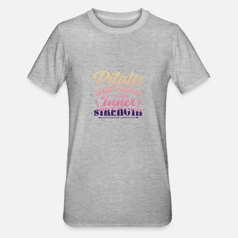 Pilates, unleash your inner strength - Unisex Polycotton T-Shirt - heather grey