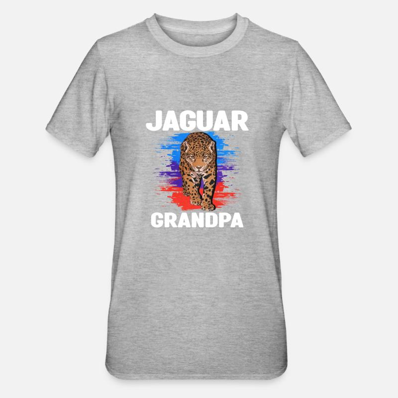 Papy Jaguar - T-shirt polycoton Unisexe - gris chiné